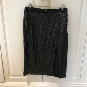 JOA Los Angeles Black Sequin Skirt